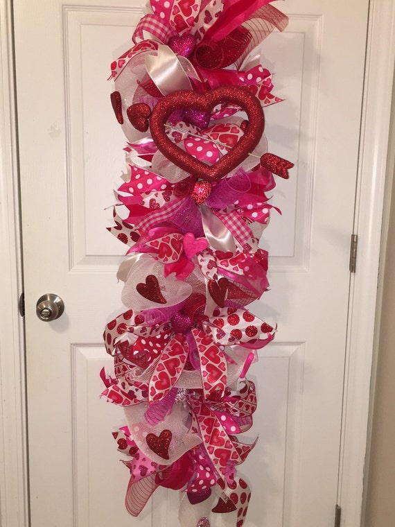 Valentine's Day Deco Mesh door swag Res Deco by ItsintheDetailsAMY