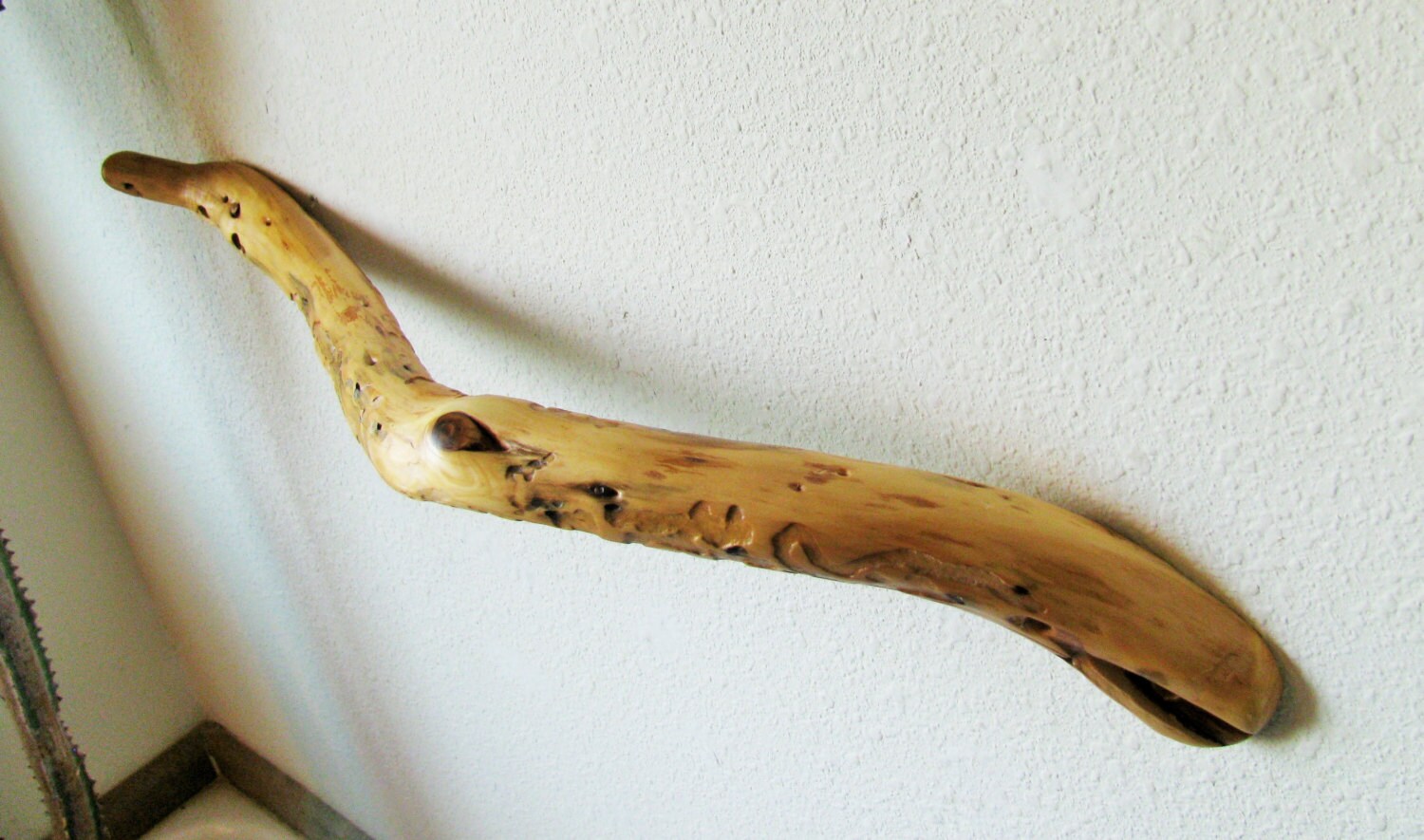 Natural Juniper Tree Branch Towel Bar with hook on the end for