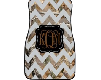 Camo Monogrammed Car Mats! Design your Own! Real Tree Inspired