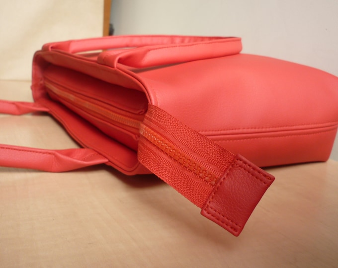 Red Shoulder Bag, Vegan Leather Bag, Large Tote, Red Handbag, Shoulder Bag Woman