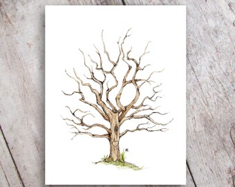 Fingerprint Family Tree - Printable Instant Download - Guestbook - Baby Shower - Wedding - Anniversary - Gift