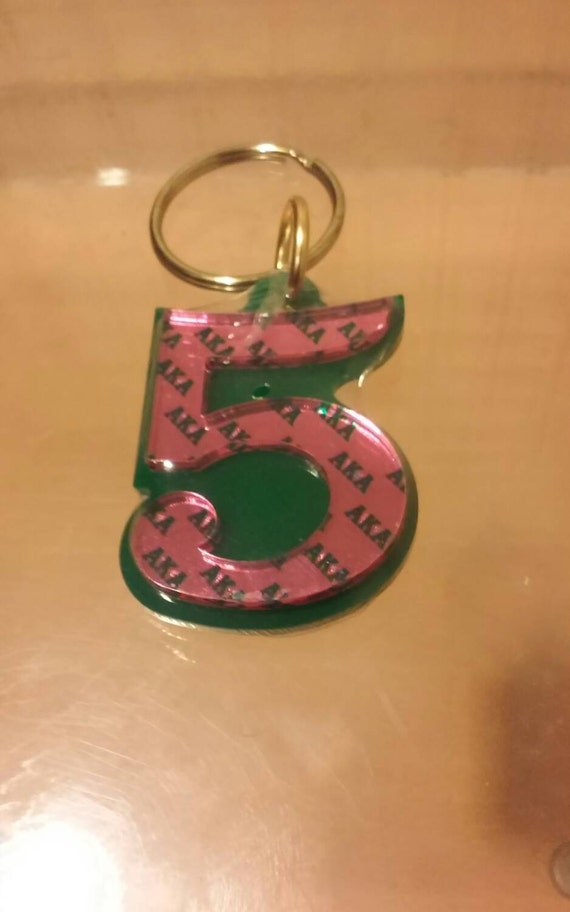 Alpha Kappa Alpha Line Number Keychain 5