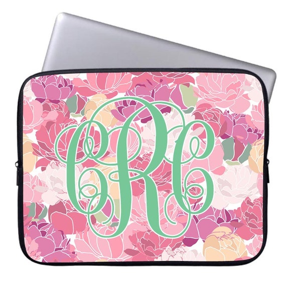 Pink Lilly Pulitzer Laptop Sleeve 15inchMonogrammed by Pinkyey