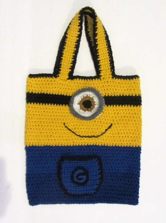 Items similar to Crochet Minion Tote/Shoulder Bag/Made to ...