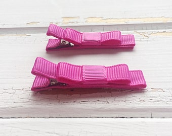 Rose bloom hair clips, Pink hair clips, Toddler hair clips, Girls clips, Hair clips, Handmade