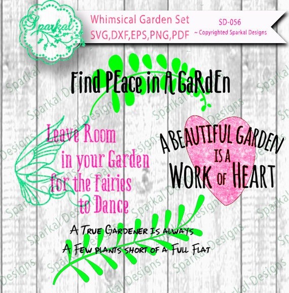Whimsical Garden Svg Stencils Garden Quotes Gardening Decor