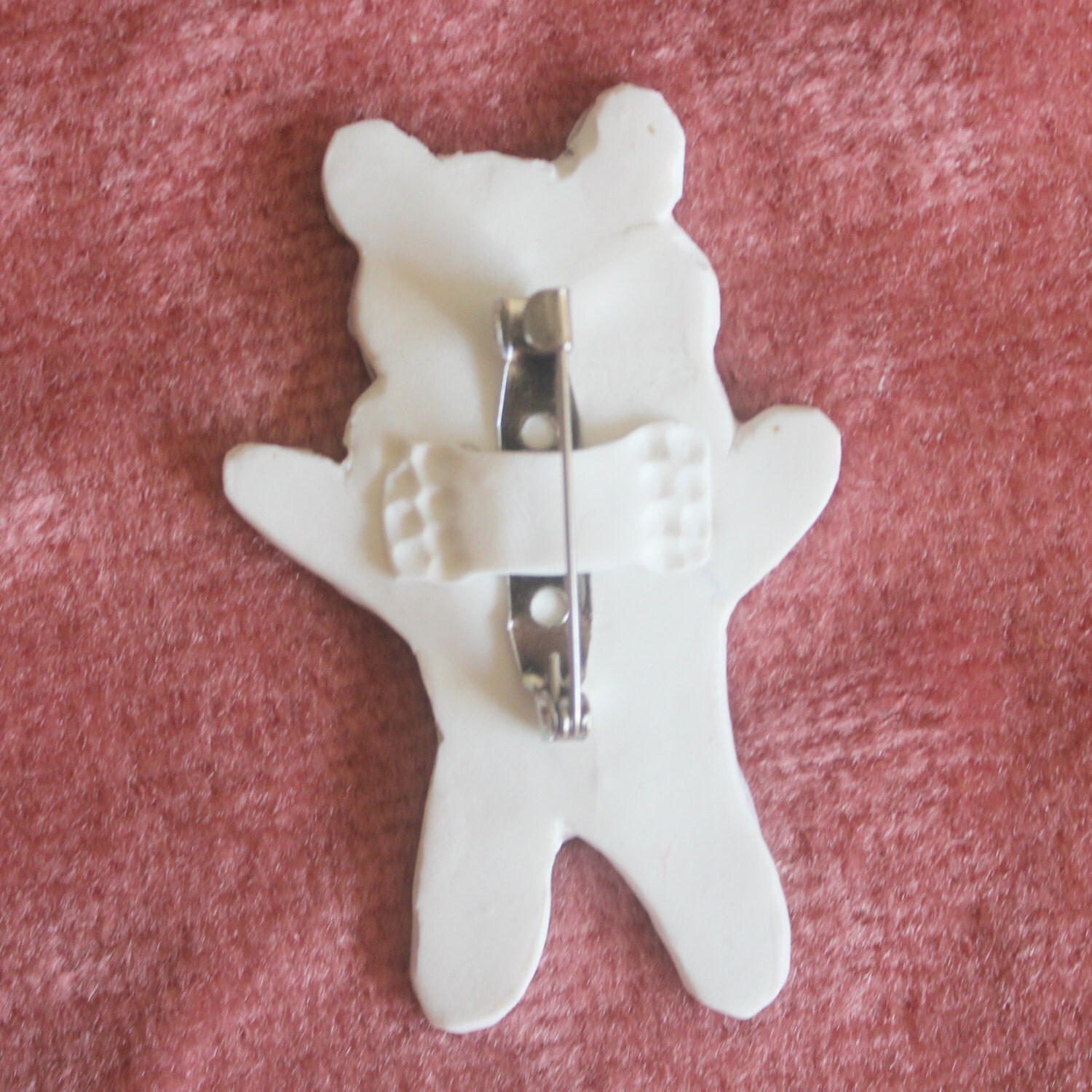 teddy bear brooch 6.5 x 4.3 cm by lonesnow on Etsy