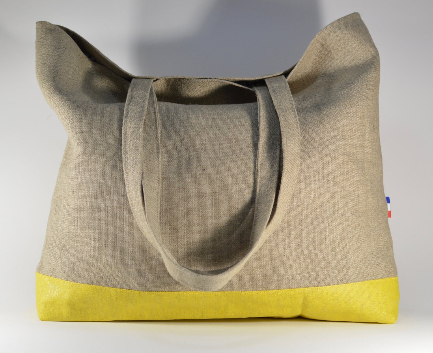 Linen Beach Bag. Summer Large Linen Tote.Water Resistant