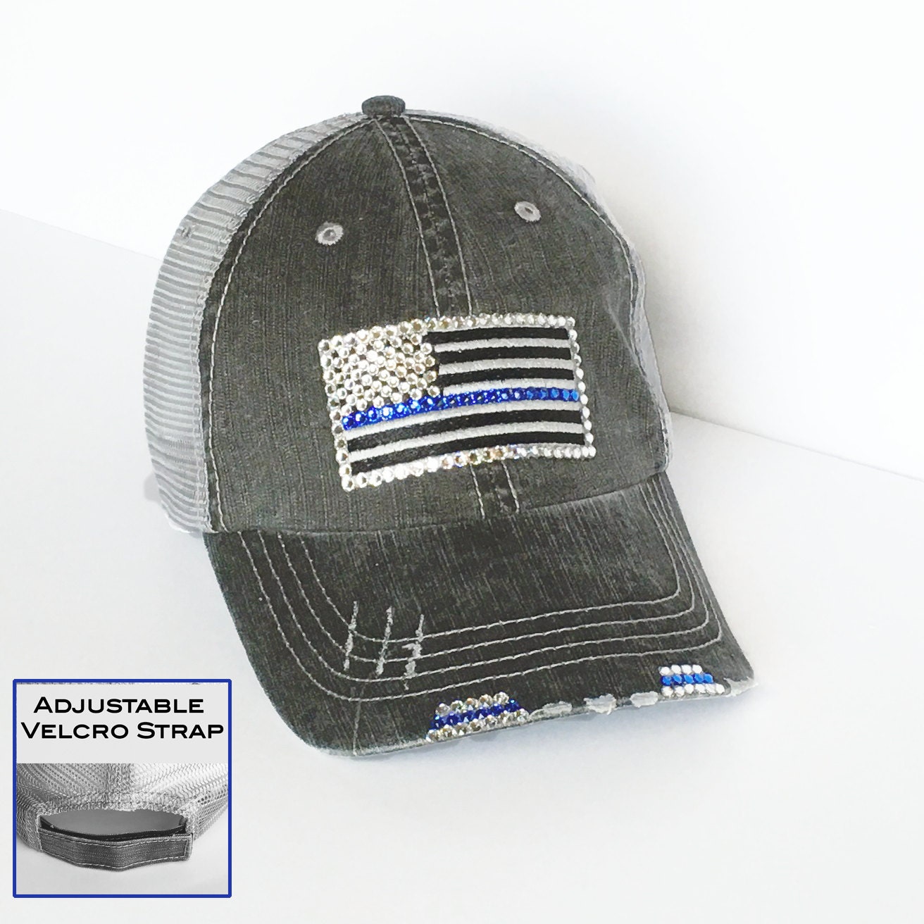 Thin Blue Line Baseball Cap Womens Baseball Hat Thin Blue