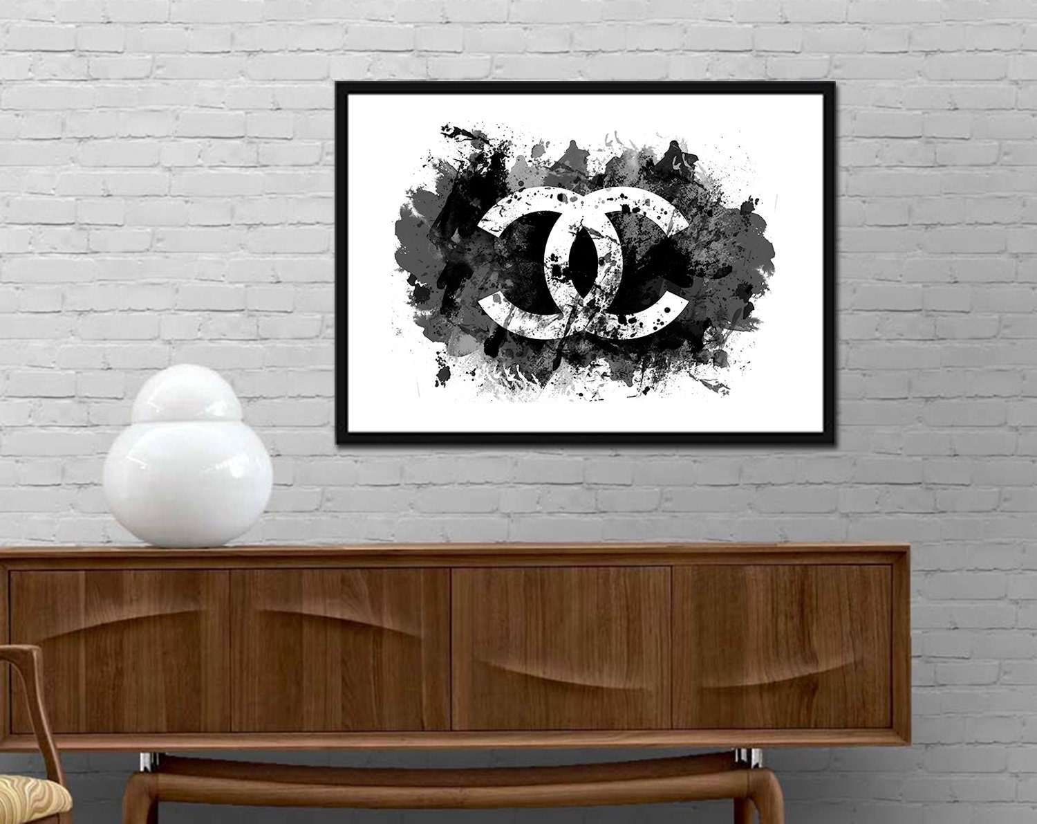  Chanel  Watercolor wall  art Chanel  Sign Modern Poster Brand