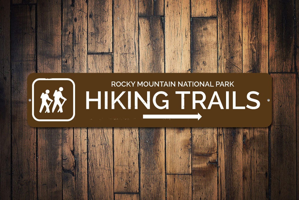 Hiking Trails Sign Custom Hikers Gift National Park Location