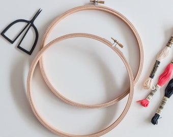 2 Pack - 8" Wooden Embroidery Hoops