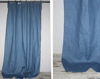Indigo blue curtain  Etsy