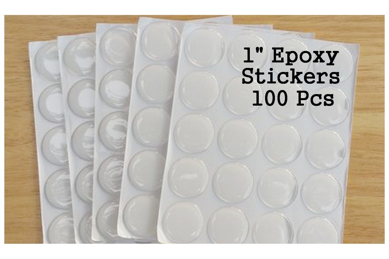 100 Epoxy Dome Stickers 1 Inch Epoxy Dots 2mm thick DIY