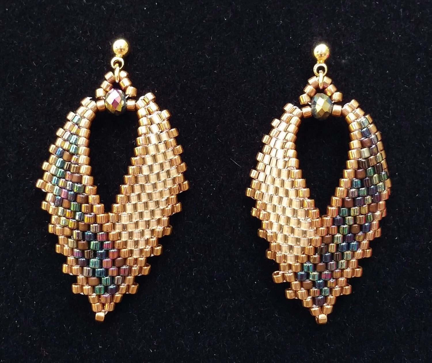 Download Russian Leaf Earrings by BeadAndBowtique on Etsy