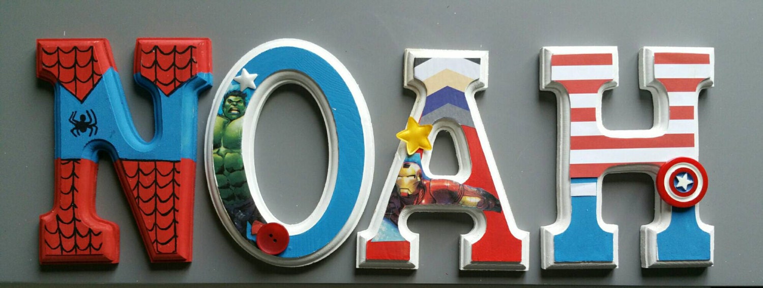 Wall letters avengers super heroes wall decoration rooms
