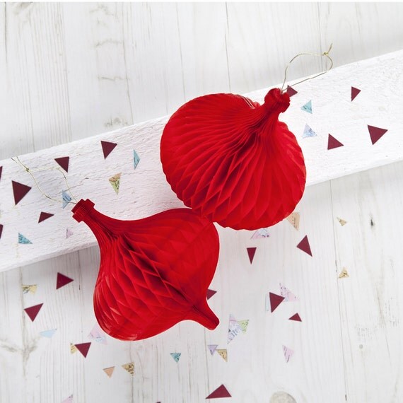 christmas honeycomb bauble decoration red by ellieellieltd christmas honeycomb bauble decoration red by ellieellieltd