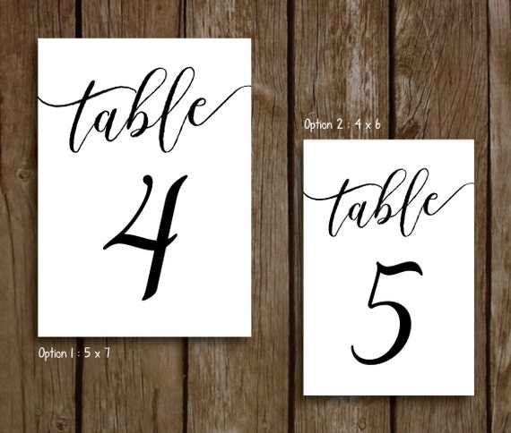 Download Wedding Table Numbers 1 10 PRINTABLE Instant Download by ellums