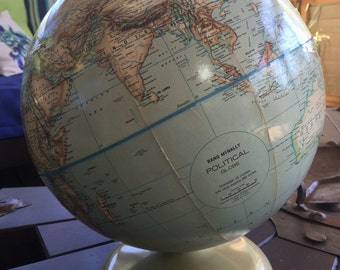 Vintage Rand McNally Political Globe