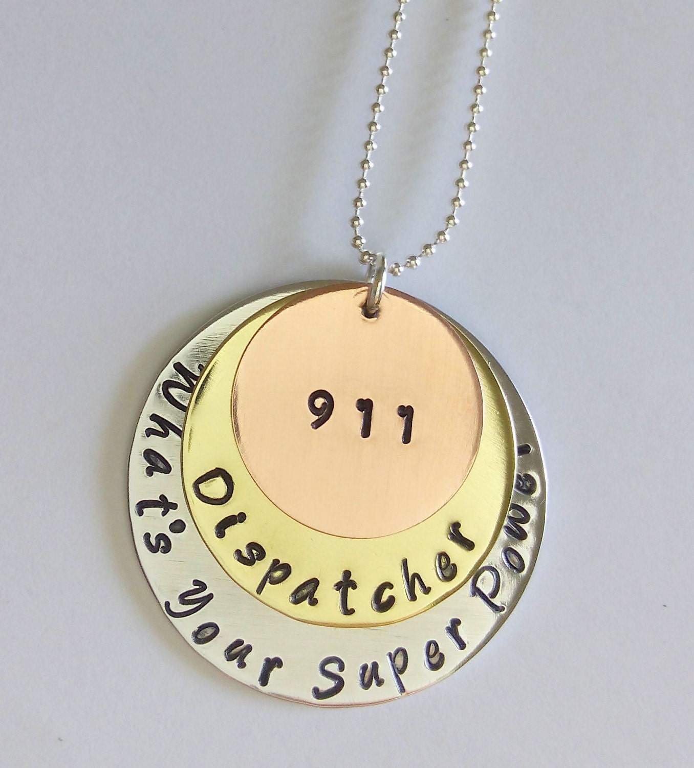 911 Dispatcher necklace 911 Necklace 911 by SymbolicReflections