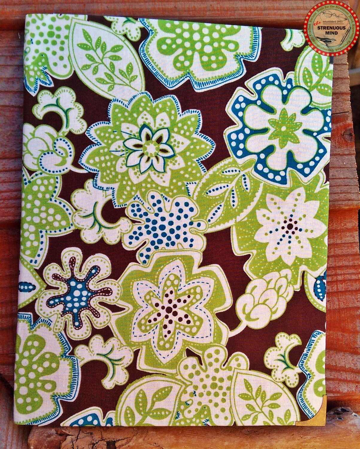 Floral Print Fabric Wrapped Composition Notebook College Ruled