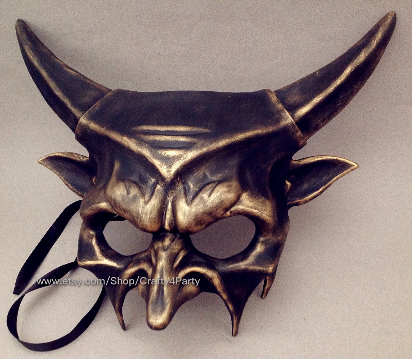 Metallic Devil Masquerade Mask Costume Burlesque Steampunk