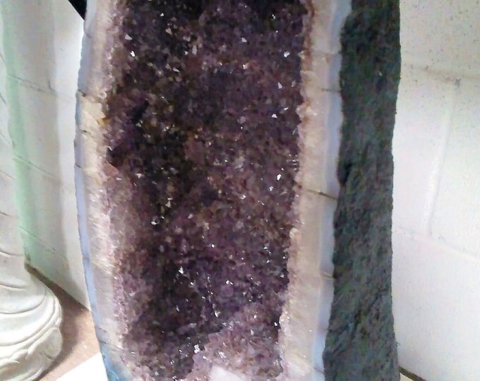 22" Amethyst Cathedral from Brazil Home Decor \ Reiki \ Crown Chakra \ Amethyst \ Raw Amethyst \ Amethyst Crystal \ Crystal \ Amethyst Geode