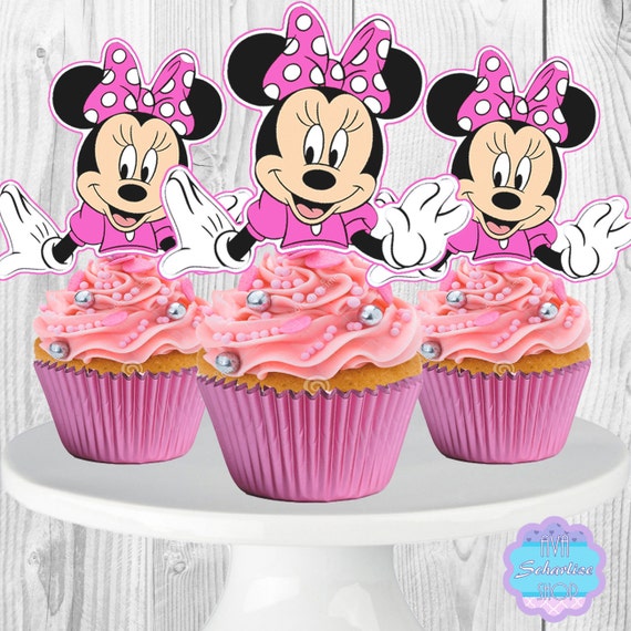 PRINTABLE Minnie Mouse Cupcake Toppers Cupcake Picks INSTANT