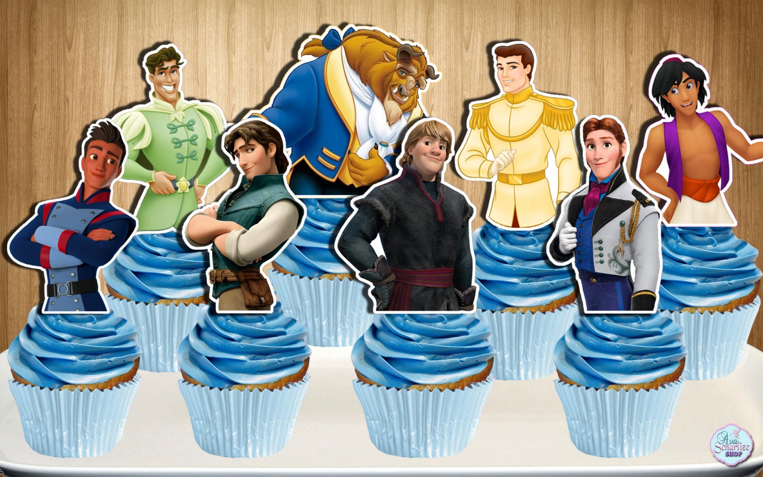 PRINTABLE Disney Prince Cupcake Toppers Disney Princes