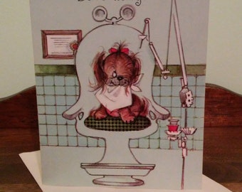 Vintage Birthday Card - Puppy