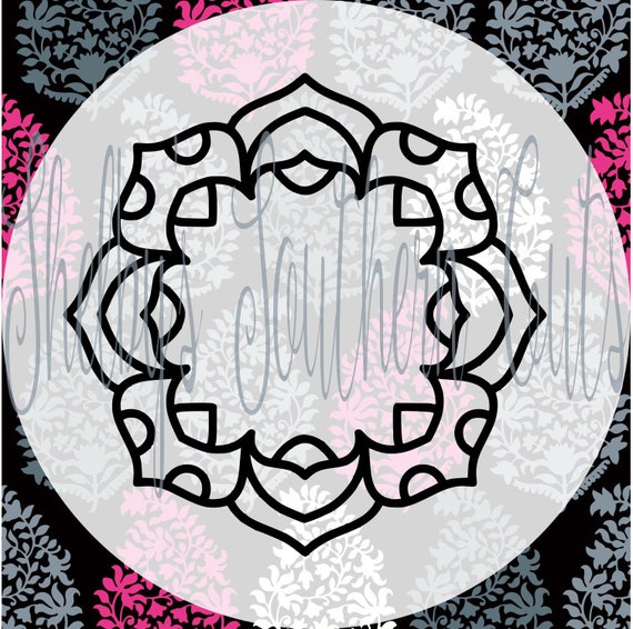 Download Simple Monogram Mandala SVG DXF EPS digital files