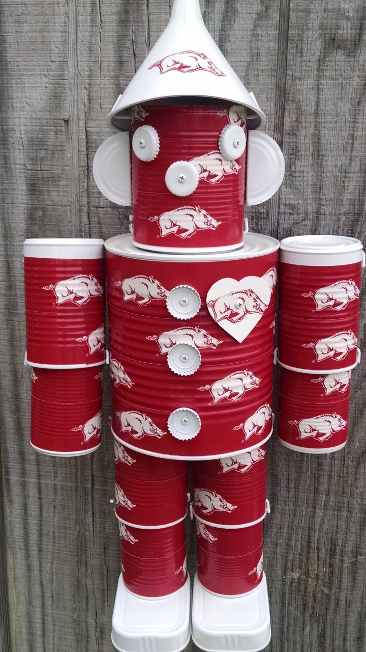 Arkansas Razorbacks metal Tin Man indoor outdoor decor