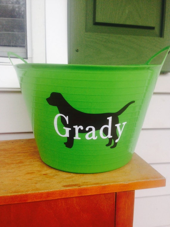 personalized dog toy bin