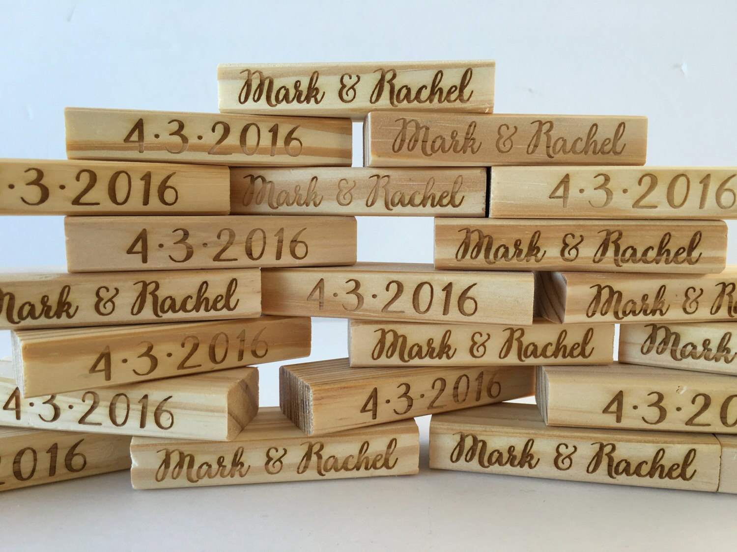 Add On Item Engraving Of The Pieces For The Custom Jenga Set