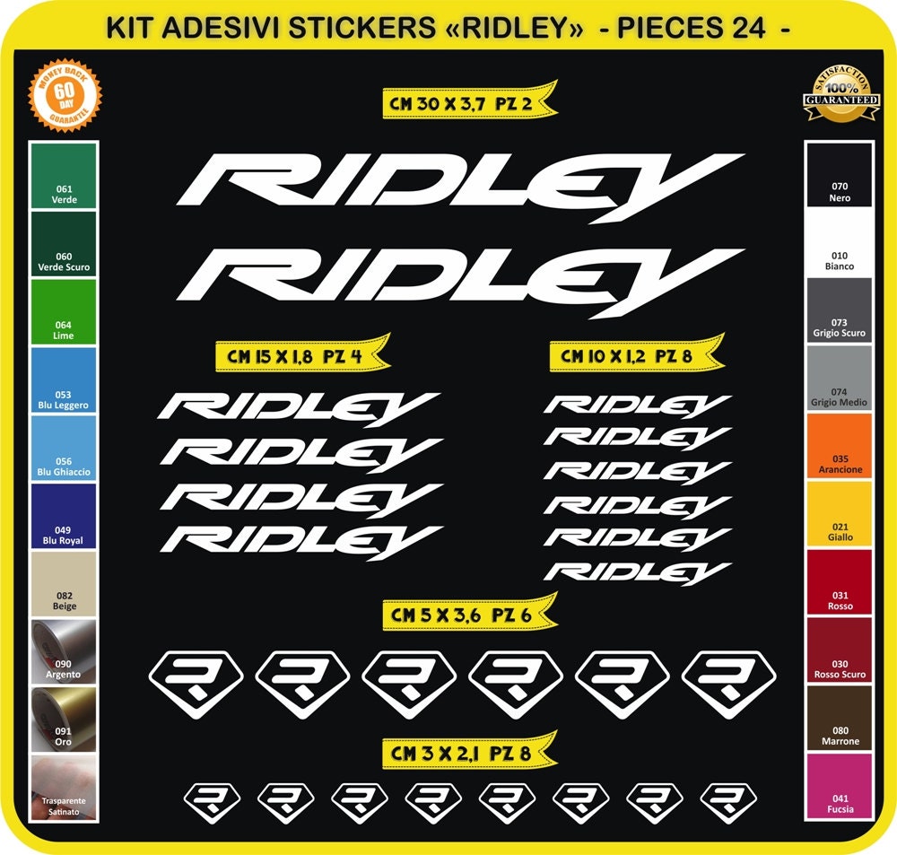 ridley bike stickers