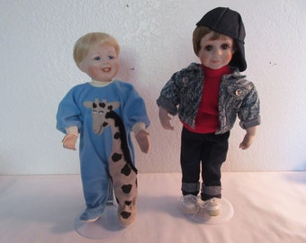 Vintage Adorable Porcelain Boy Dolls