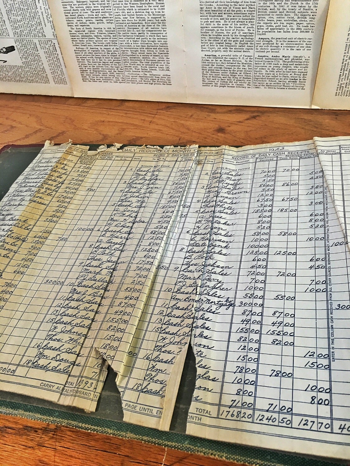 Vintage Store Ledger, Handwritten Business Ledger Book, Greenwood's