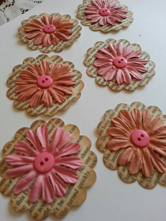 Paper embellishments scrapbooking flowers paper flowers