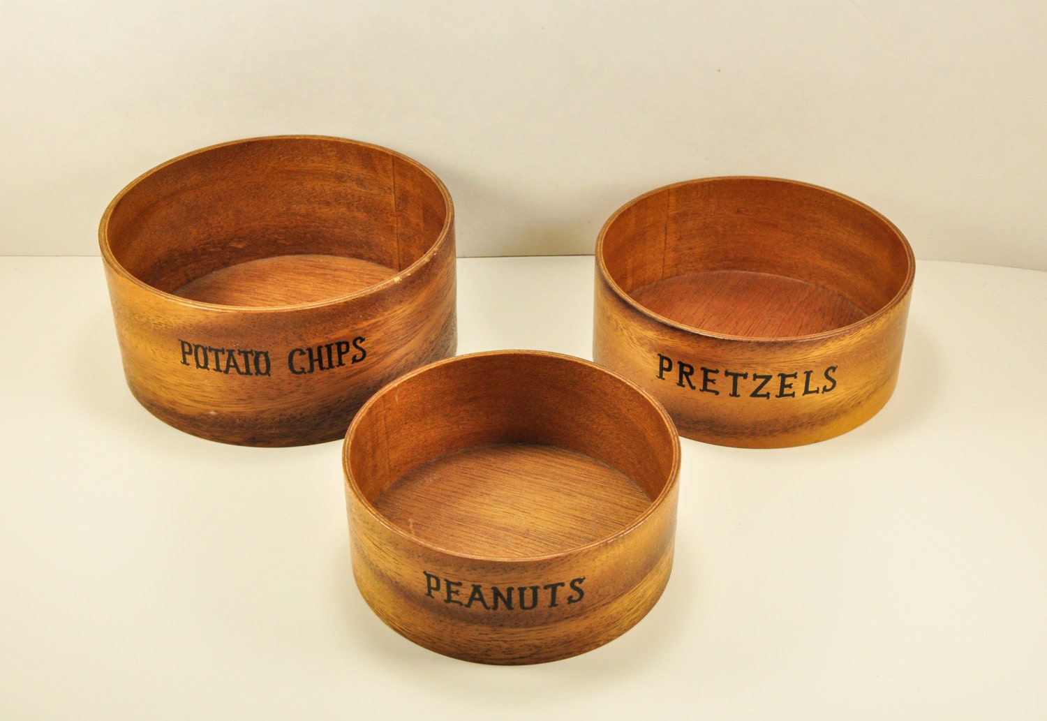 Vintage Wood Snack BowlsWooden Snack BowlsWooden Pub