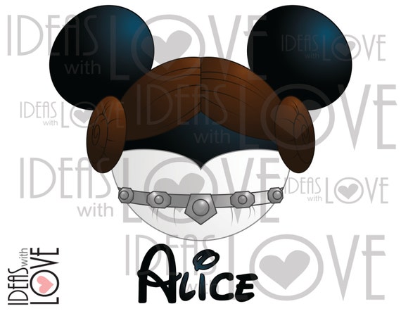 Princess Leia Star Wars Inspired Mickey Ears by IdeasLove on Etsy