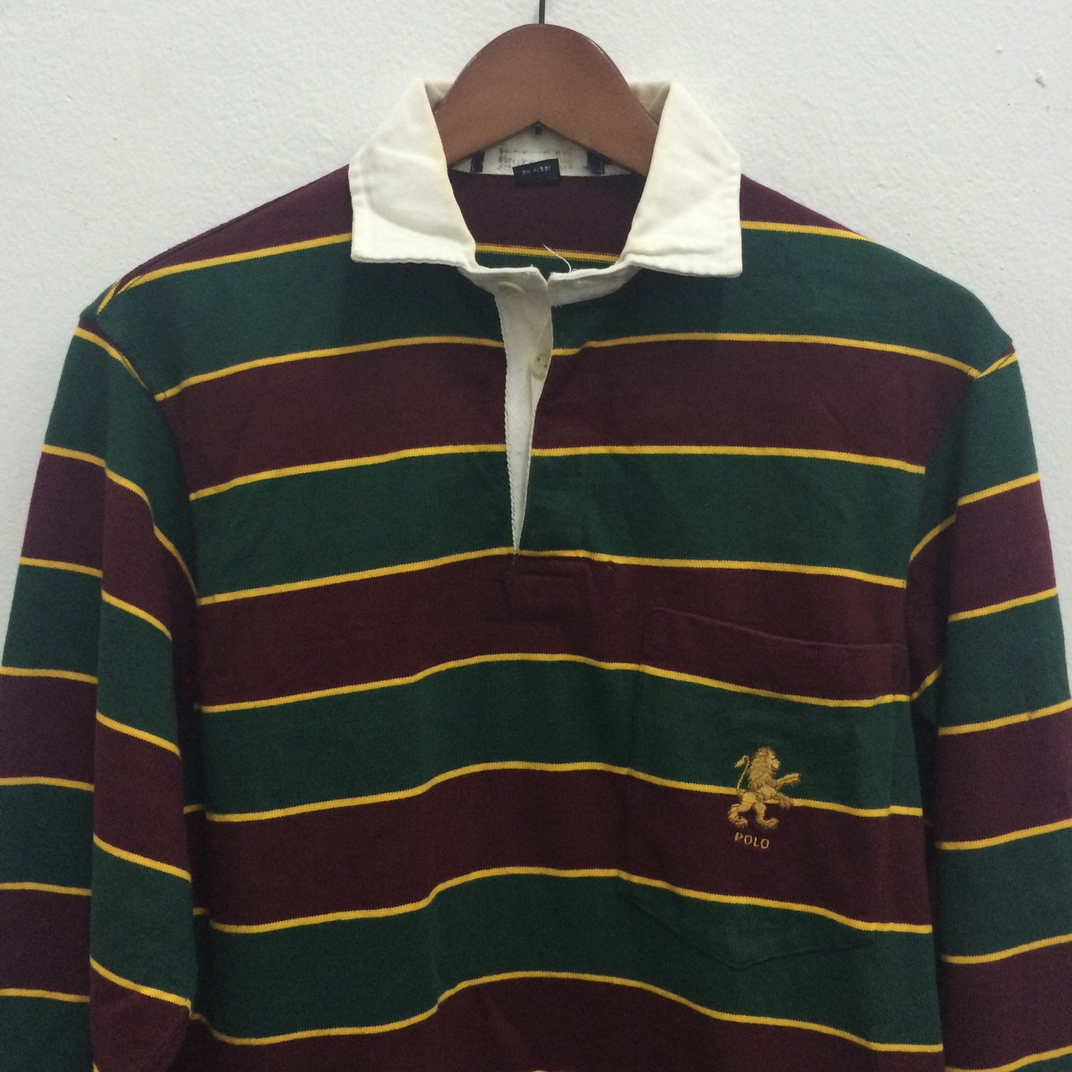Vintage Polo Ralph Lauren Rugby Shirt Made In Usa by picknsale