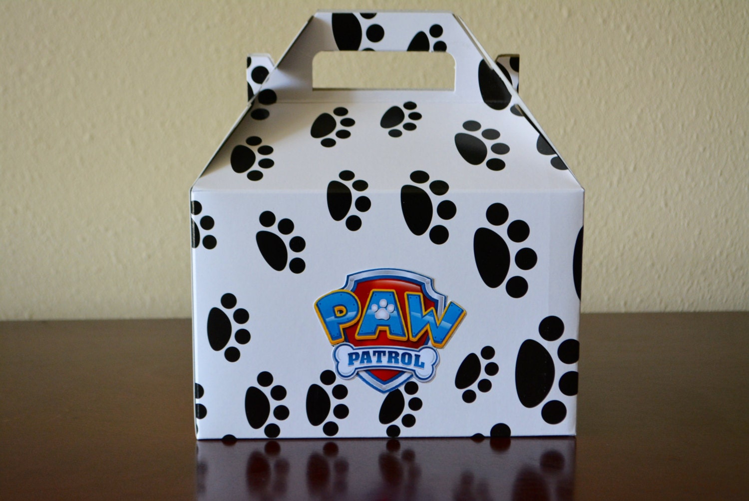 Large paw goodie box for paw patrol birthday theme Set of 4