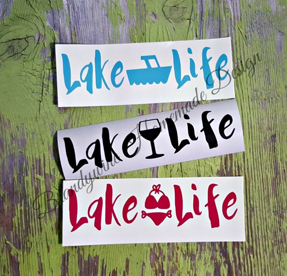 Lake Life Decals, DIY Decals, Lake Decals, Boating Decals, Car Decal 