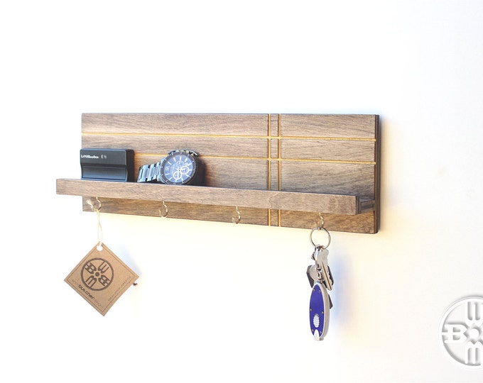 decorative key holder for wall 8 inches wide or smaller