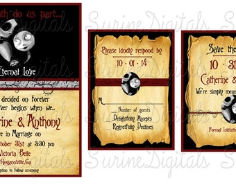 Christmas wedding invitations etsy