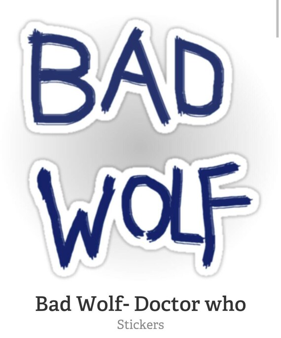 Items similar to Dr Who Bad Wolf decal bumper sticker on Etsy