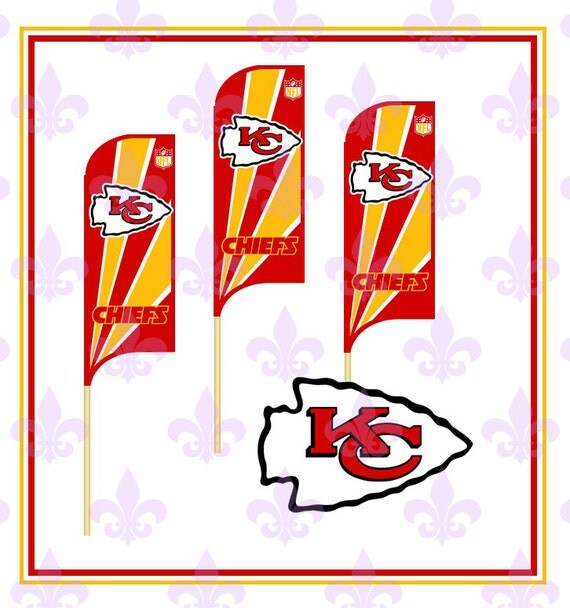 KANSAS CITY Chiefs Football Cupcake Toppers by MardiGrasToppers