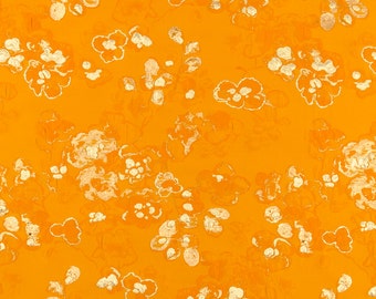BEACON HILL SAMURAI Bloom Floral Silk Fabric 5 Yards Mango