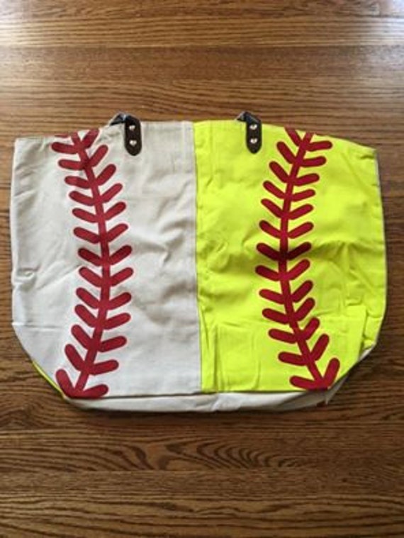 Baseball Softball Tote Baseball Tote Softball by TurpinKreations