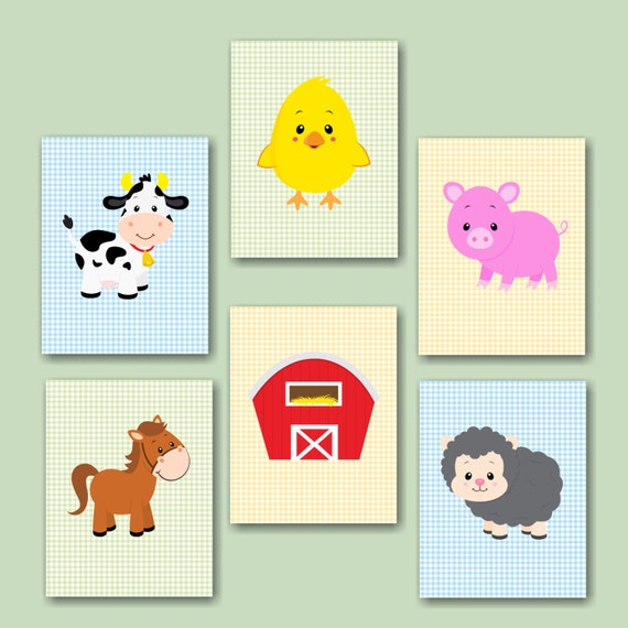 Farm Animals Nursery Wall ArtFarm Animals Nursery